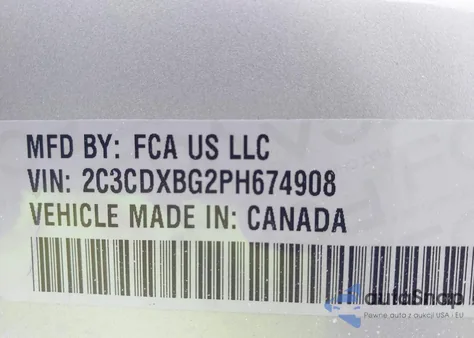2023 Dodge Charger Sxt from USA, damaged, VIN 2C3CDXBG2PH674908